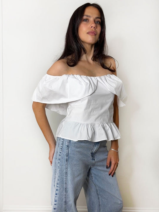 POPLIN BARDOT WHITE