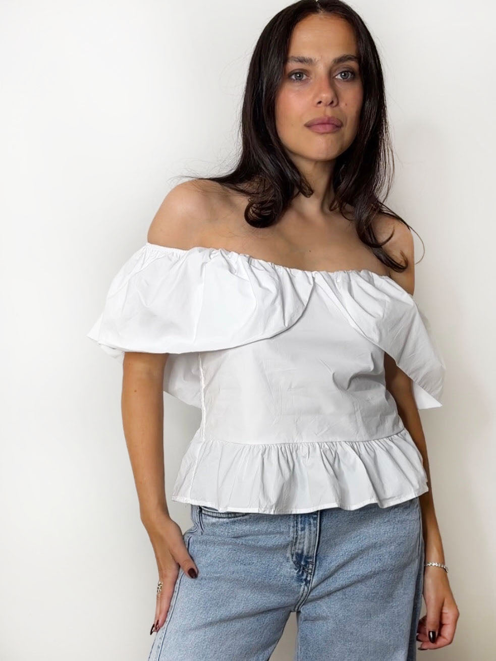 POPLIN BARDOT WHITE
