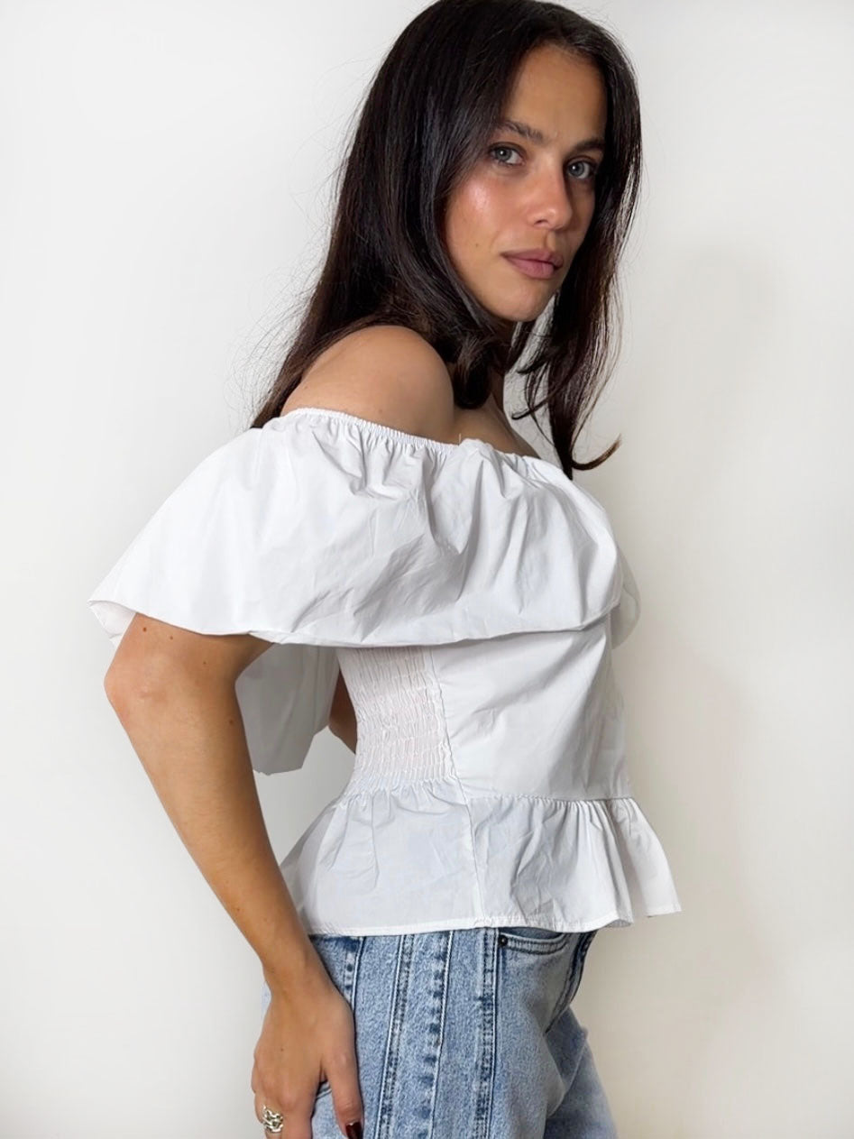 POPLIN BARDOT WHITE