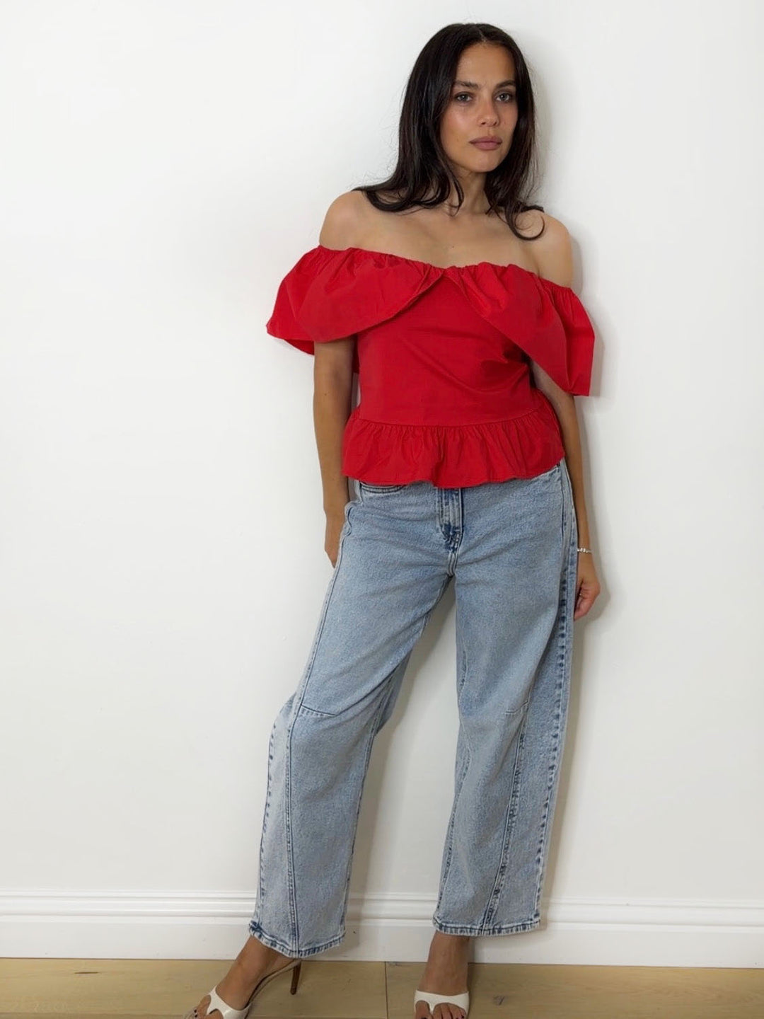 POPLIN BARDOT RED
