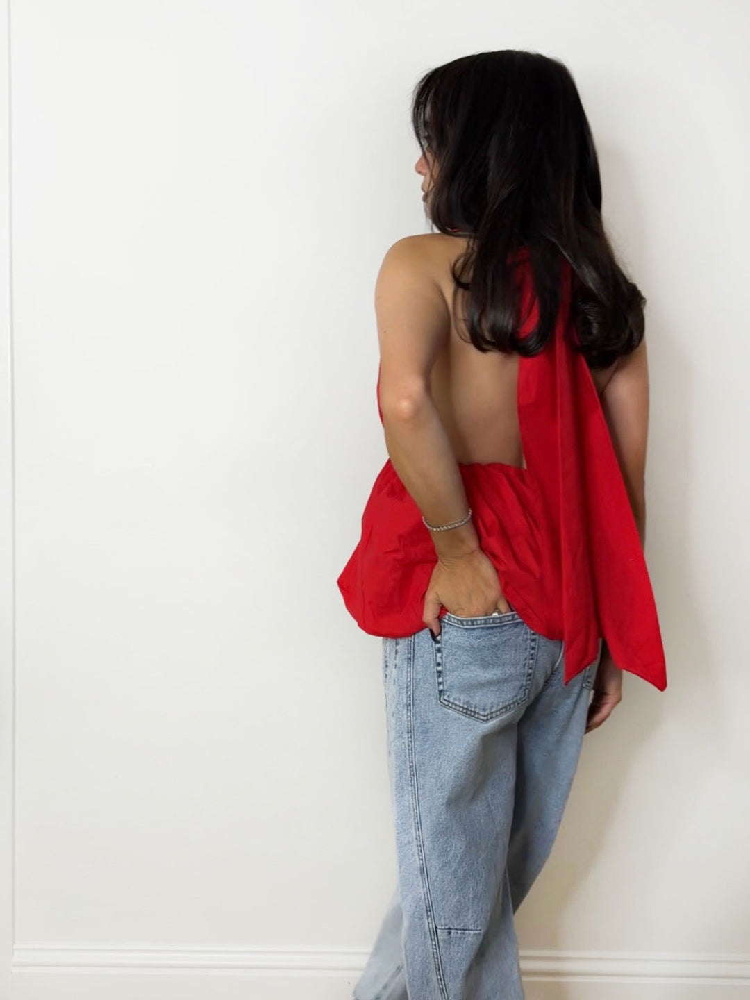 POPLIN X HALTER RED