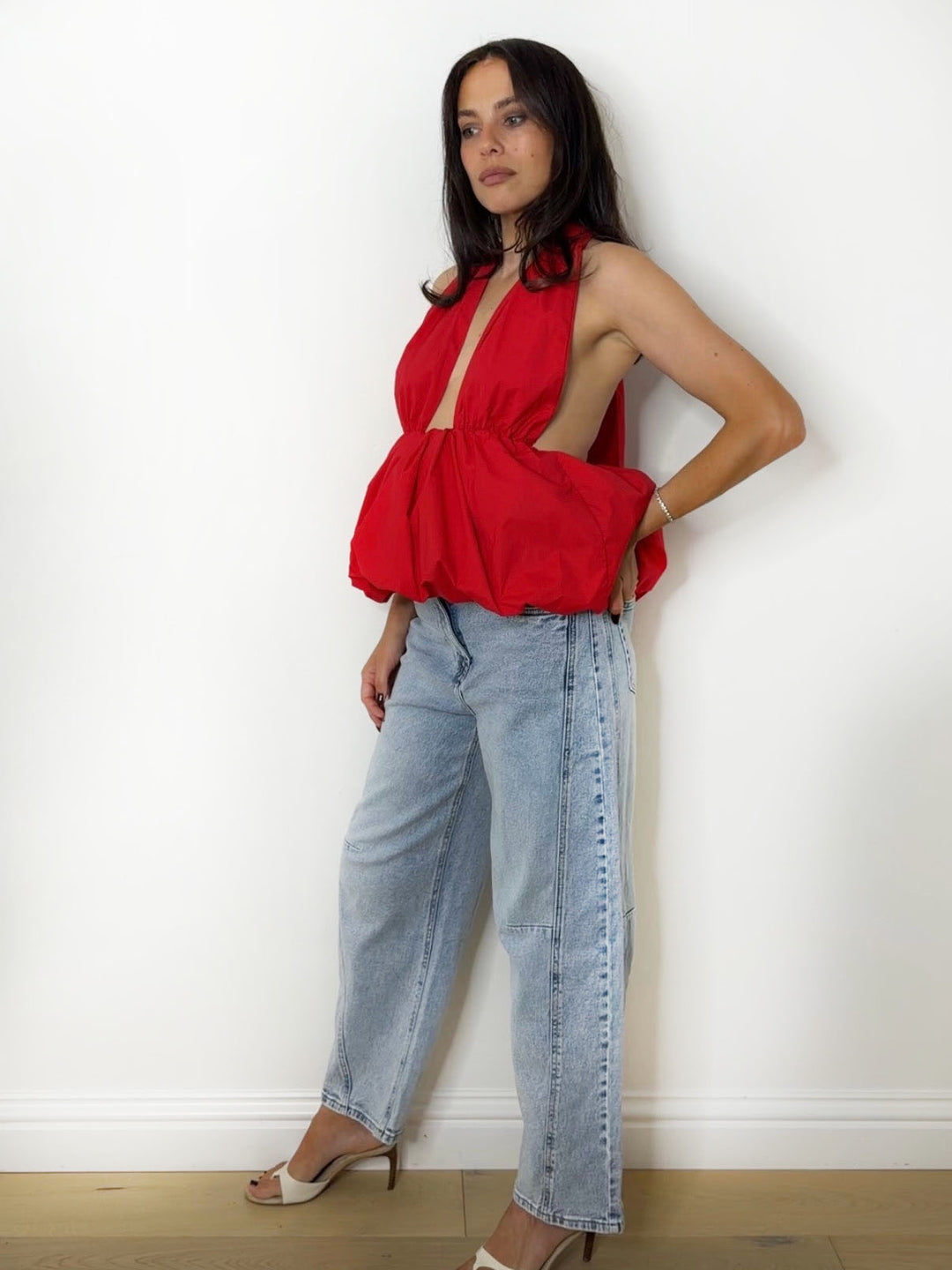 POPLIN X HALTER RED