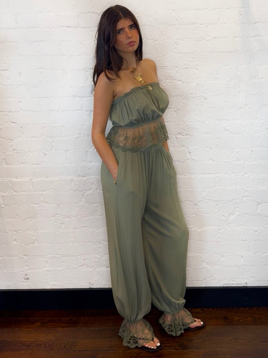 LAINEY LACE BUSTER SET KHAKI