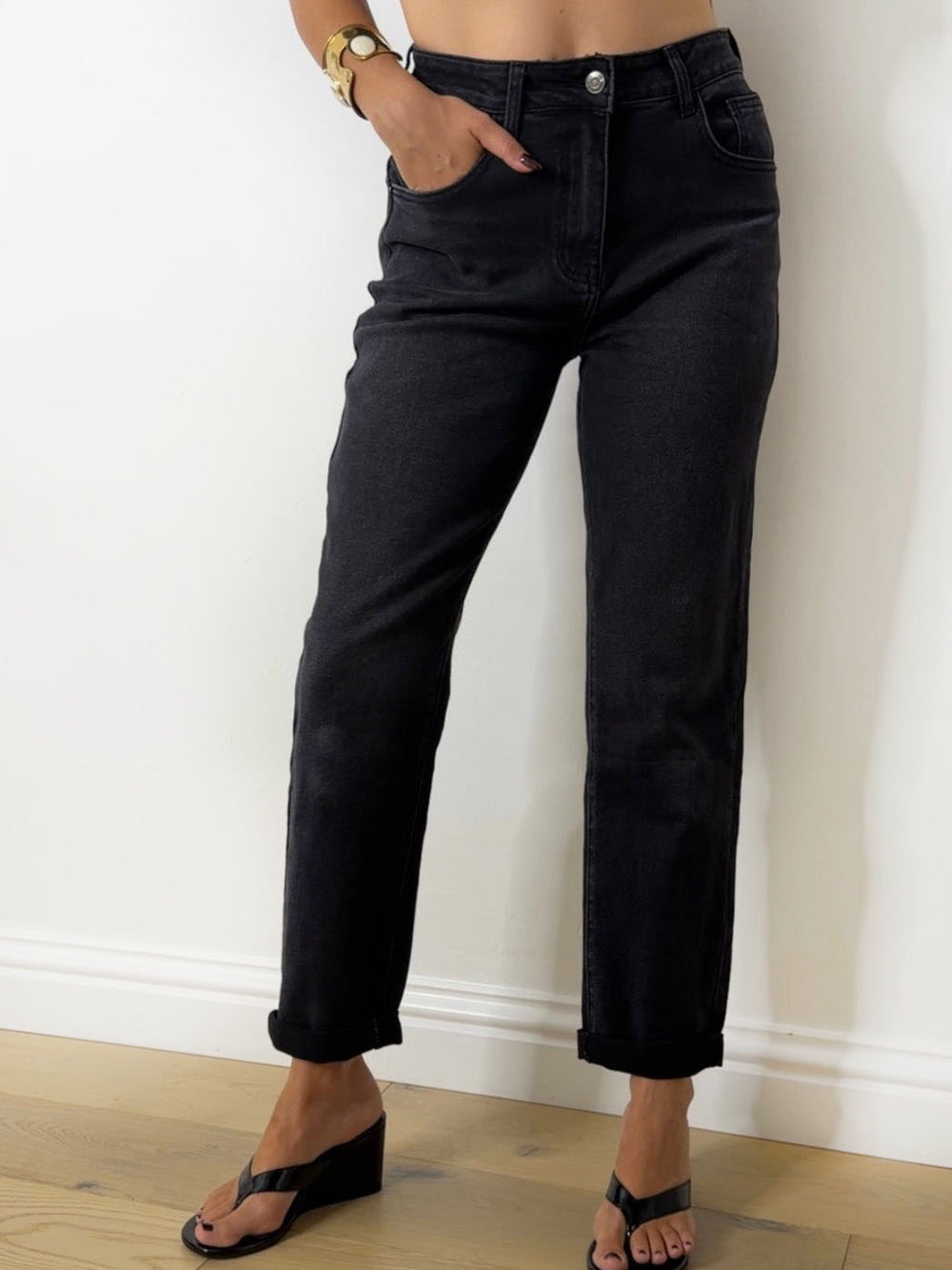 KATE WASHED DENIM BLACK
