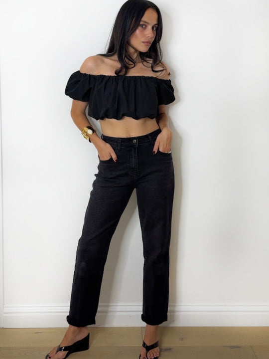 KATE WASHED DENIM BLACK
