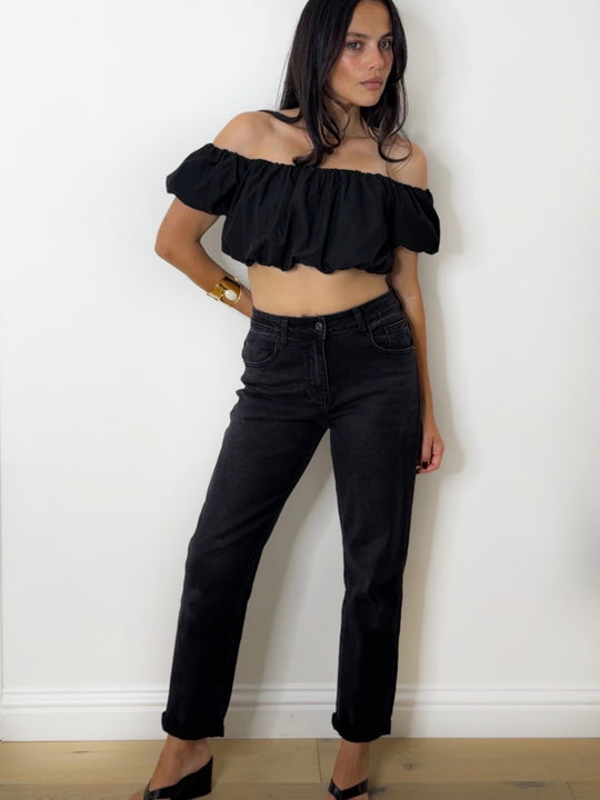 KATE WASHED DENIM BLACK