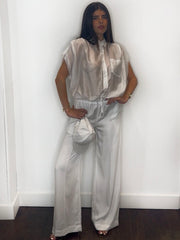 SHEER CROP SHIRT WHITE