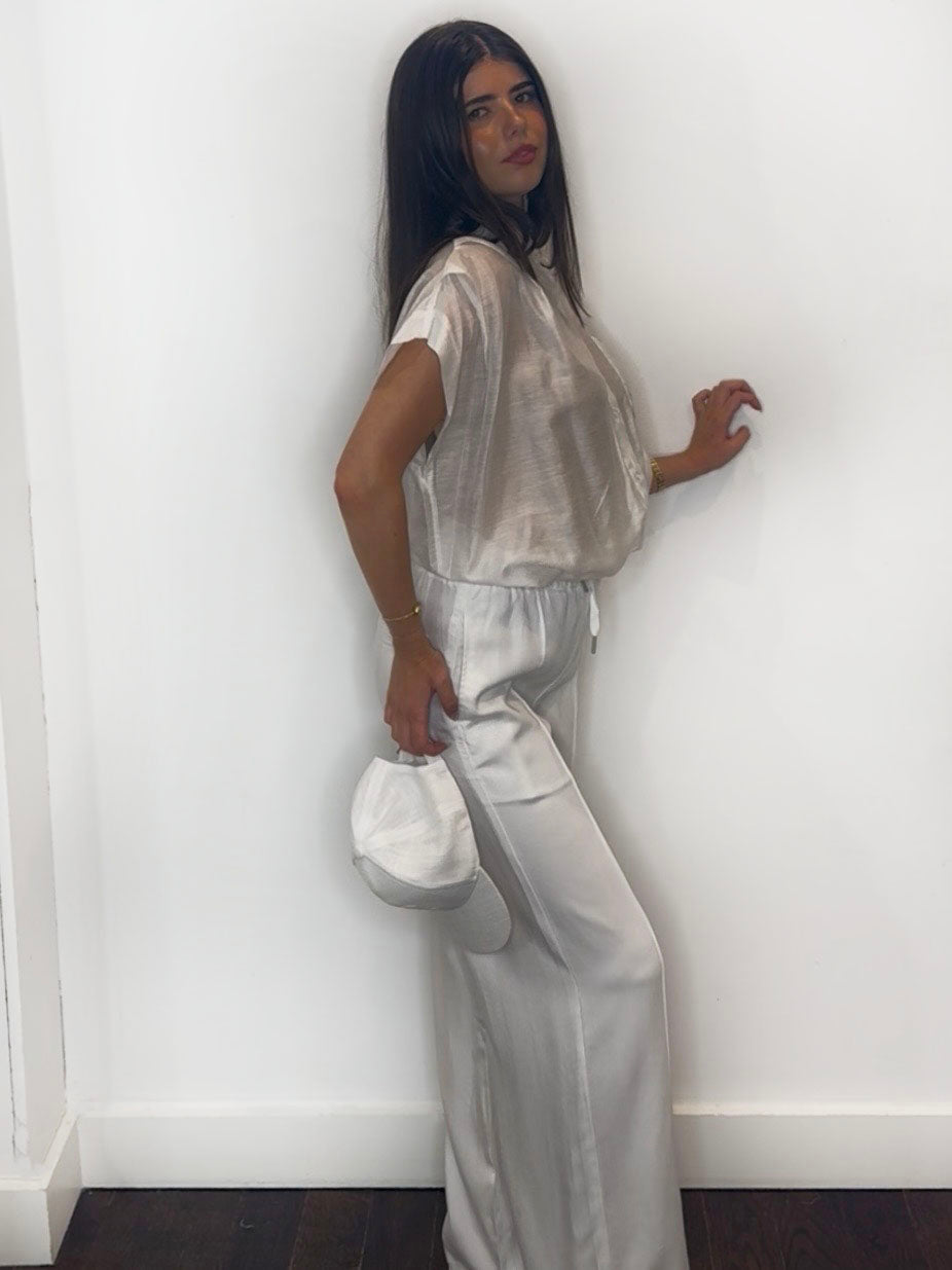 SHEER CROP SHIRT WHITE