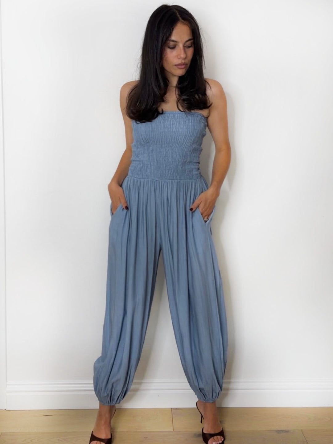 BALLOON JUMPSUIT BLUE