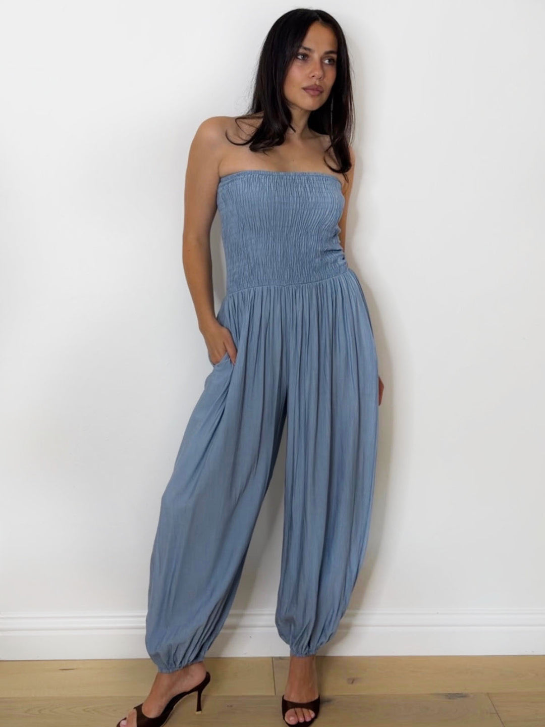 BALLOON JUMPSUIT BLUE