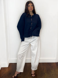 MANDARIN CARDI NAVY