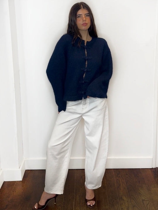 MANDARIN CARDI NAVY