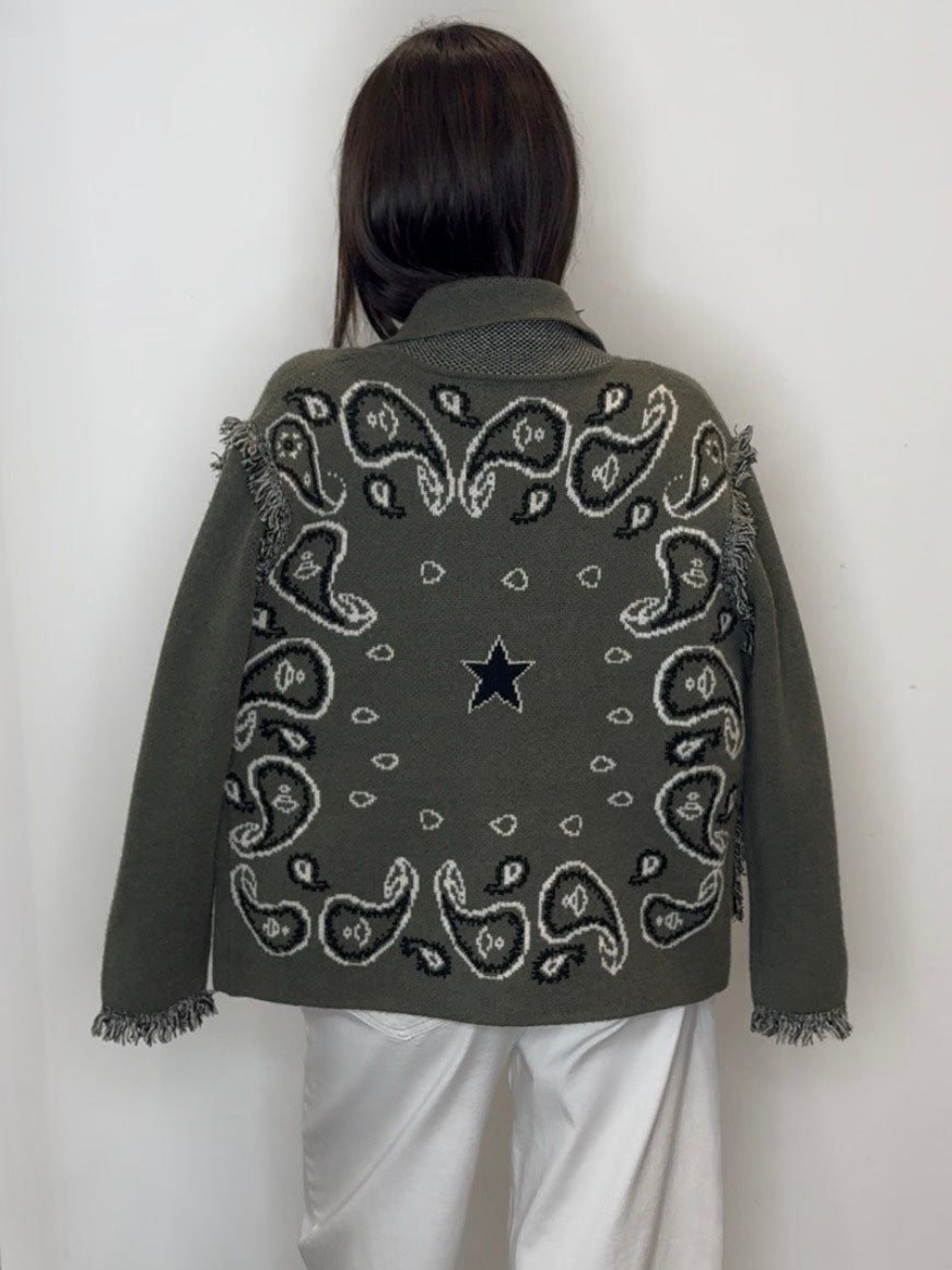 BANDANA KNITTED JACKET