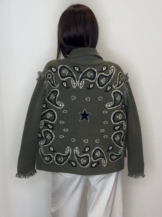 BANDANA KNITTED JACKET
