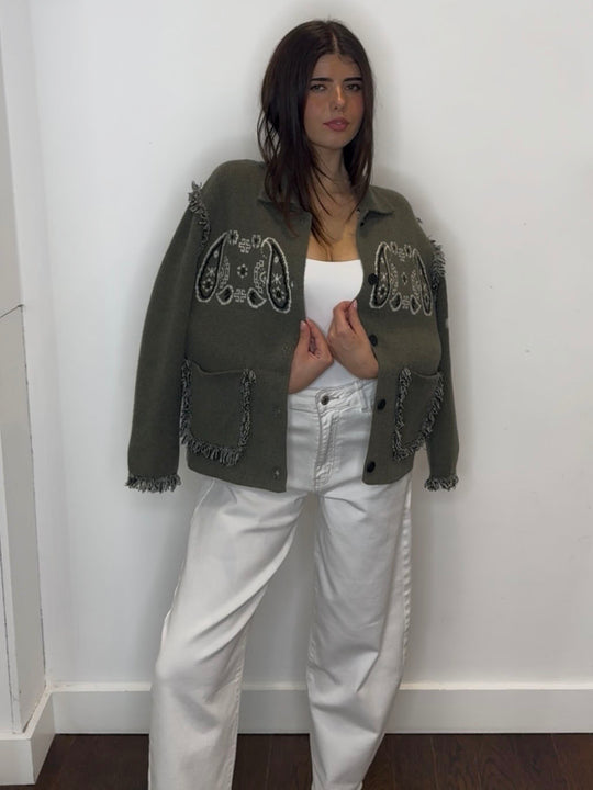 BANDANA KNITTED JACKET