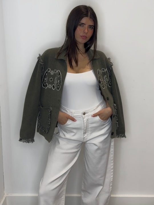 BANDANA KNITTED JACKET