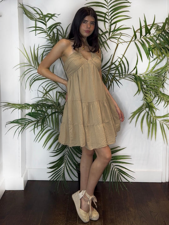LUCIA MINI DRESS SAND