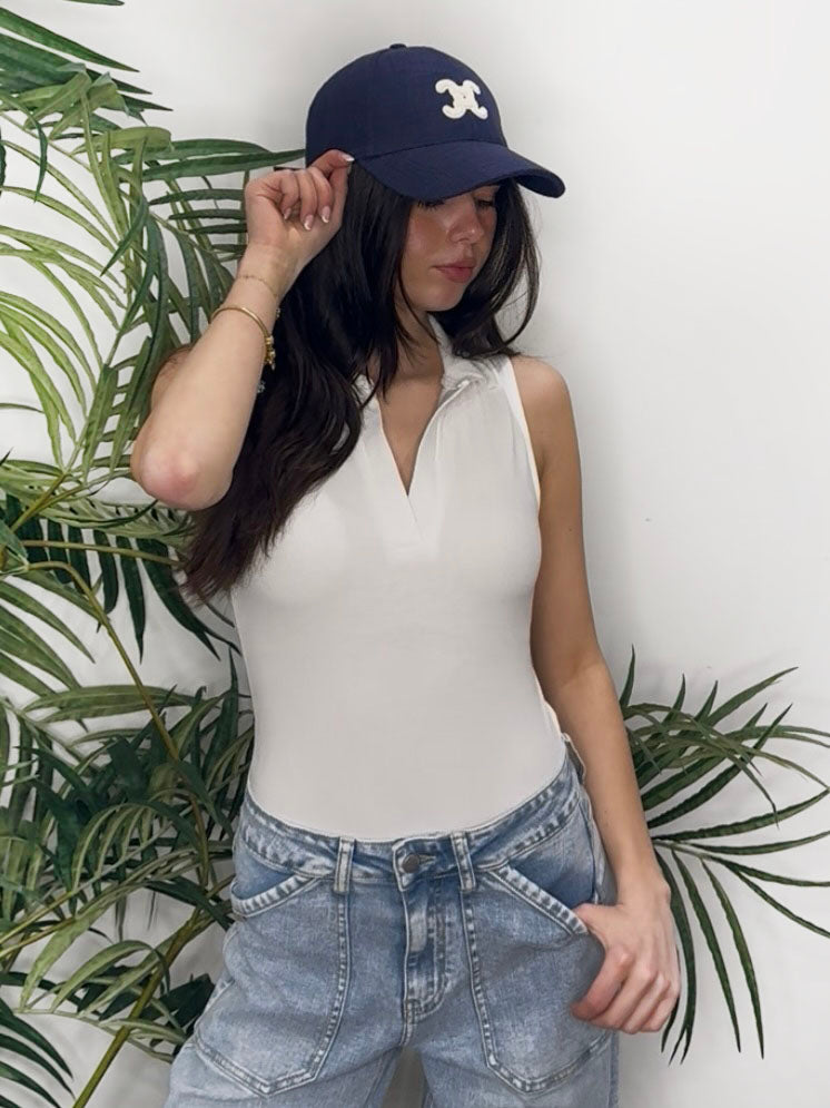 LOGO LINEN CAP NAVY