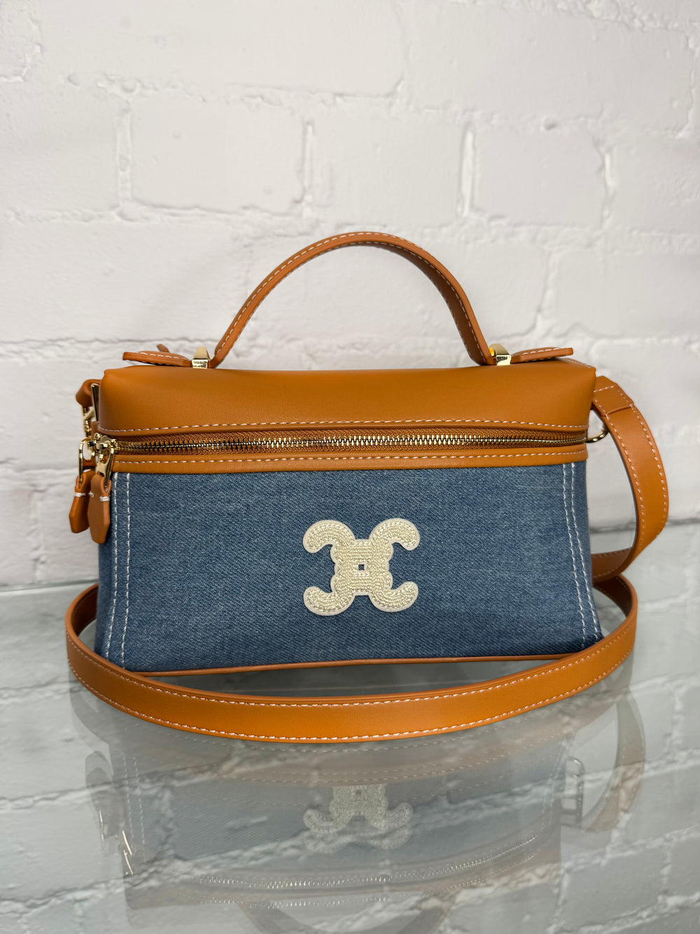LOGO VANITY DENIM / TAN