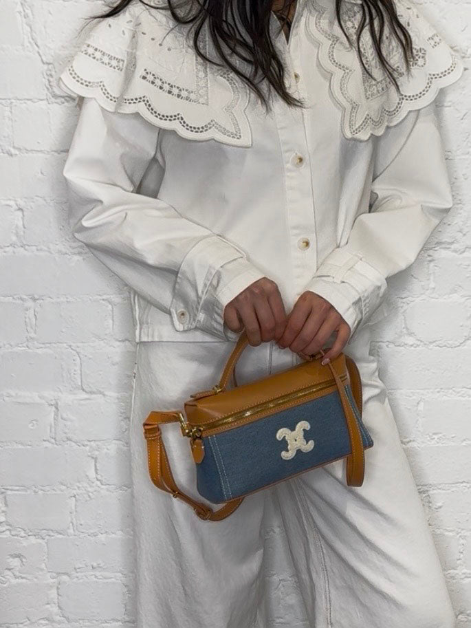 LOGO VANITY DENIM / TAN