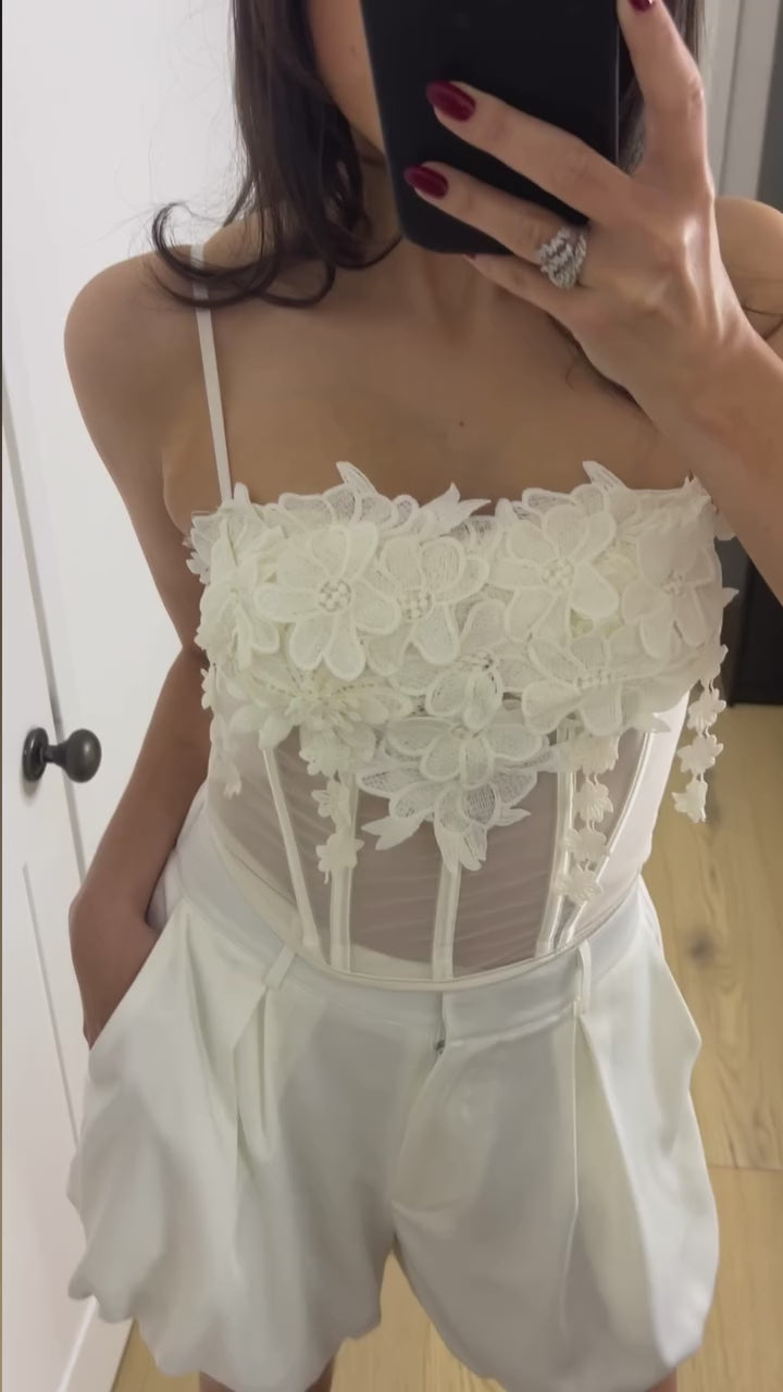 CROCHET CORSET CREAM