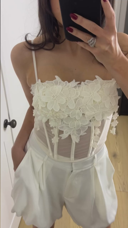 CROCHET CORSET CREAM